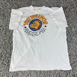 Vintage 80s The Bulldog Amsterdam Shirt Mens Extra Large XL White Logo Cartoon